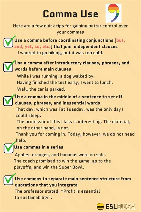 When to Use a Comma (,) 